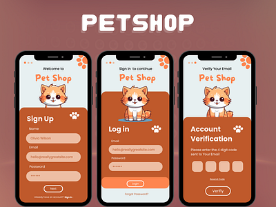 PET SHOP branding illustration ui ux