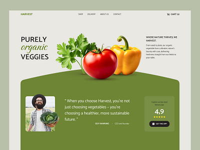 Organic Farm Store | Website Design 👩🏼‍🌾🌽 design e commerce farm farming food fresh fruits healthy landing page market online organic shop store ui ux vegetables website