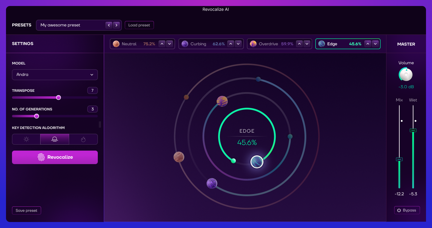 Revocalize VST Plugin UI (Product Design) gui design software ux ui ux ui design