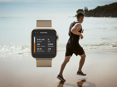 Running App For Smart Watch | Daily UI challenge #84 running app smart watch ui ui design