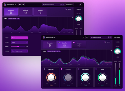 Revocalize VST Plugin (Product Design) product design product ux ui software gui software ux ui