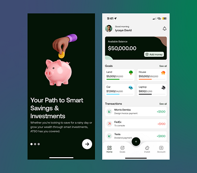 ATOS - Fintech App app fintech mobile app ui design uiux ux design