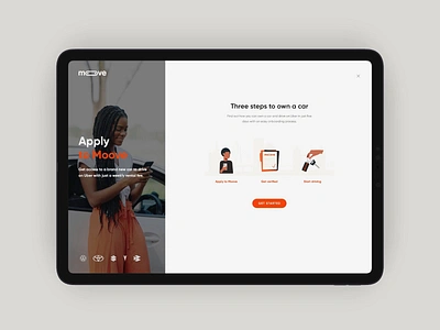 Moove - application process animation interaction interaction design onboarding form transportation uber ui ui animation vehicle webapp