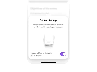 Content settings app audio content design ios light mode minimal modal product design settings ui ux