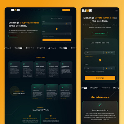 Crypto Platform branding crypto dark design dark mode design digital currency exchange landing landing page mobile design product product design responsive ui ux web design website