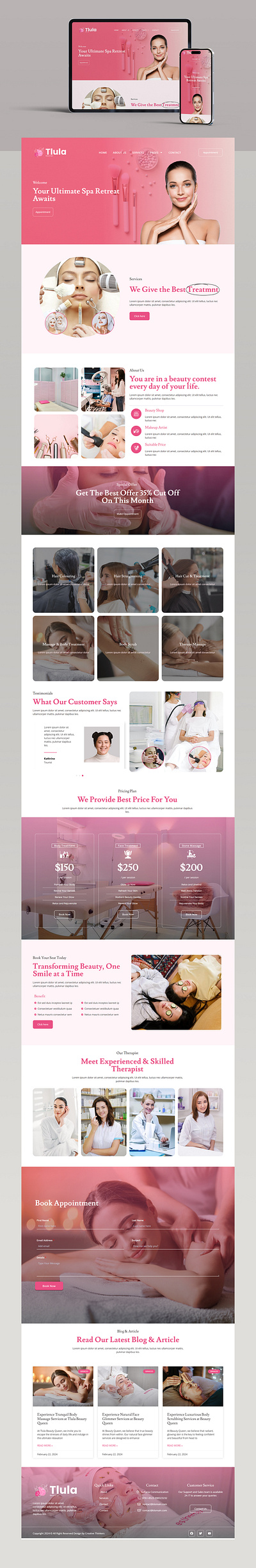 Tlula Beauty Medical Center Website Design beauty website medical website modern web design spa website web design website design