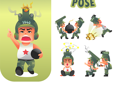 Soldier Boys Character Design cute illustration