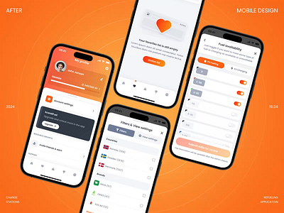 Mobile App for Tracking Fuel Prices. Platform Redesign animation app app design apple design before after branding charts design design system fuel gas stations ios mobile platform navigation product design profile redesign select region ui ui kit