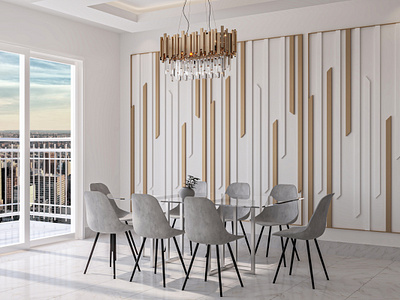 Modern Dining Room | Interior Design 3d animation branding design dining diningroom exteroir graphic design interior interiordesign logo motion graphics ui