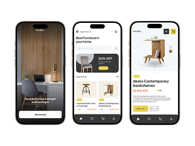 E-Commerce Furniture - App Design appdesign branding ecommerce ecommercedesign ui uidesign uiux uiuxdesign userexperience userinterface ux uxdesign