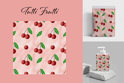 Tutti frutti Watercolor Pattern design fruits graphic design illustration package pattern textile watercolor wrapping