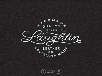 Laughlin Leather Co. Secondary Logo brand design brand identity branding branding design classic hand drawn hand lettering identity design lettering logo logo design logotype minimal script type typographic typography vintage visual identity wordmark