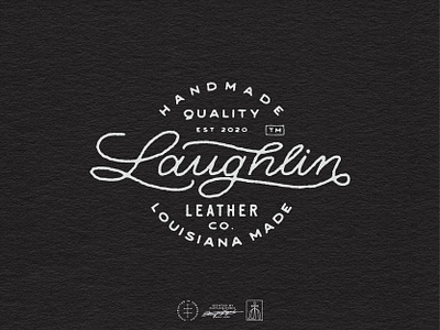 Laughlin Leather Co. Secondary Logo brand design brand identity branding branding design classic hand drawn hand lettering identity design lettering logo logo design logotype minimal script type typographic typography vintage visual identity wordmark