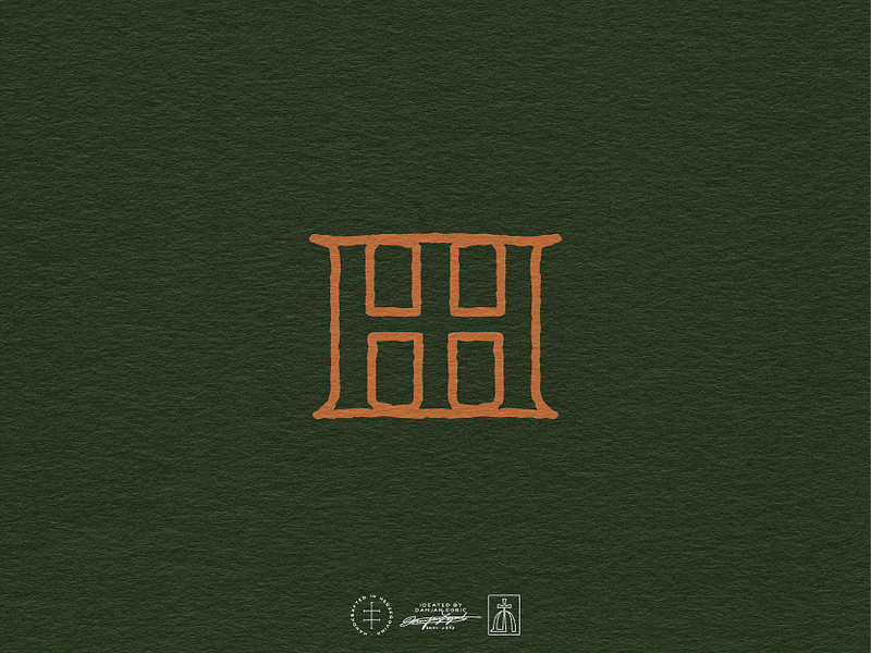 Haven Haus Monogram Logo brand design brand identity branding branding design hand drawn hand lettering identity design letter lettering logo logo design minimal monogram organic retro simple typographic typography vintage visual identity