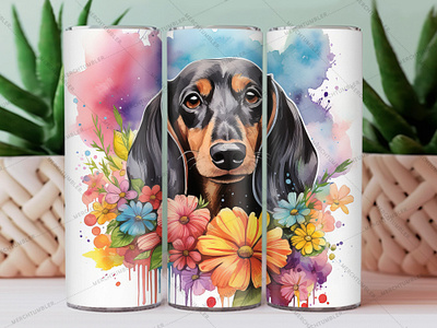 Dachshund Rainbow Skinny Tumbler Wrap 20 oz tumbler 30 oz tumbler color image custom tumbler dachshund vector design design tumbler art illustration rainbow background rainbow tumbler vector rainbow tumblers rainbow vector skinny tumbler skinny tumbler art sublimation tumbler design tumbler sublimation tumbler warp vector art waterslide tumbler