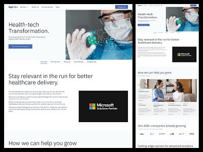 App Dev Health Website ui ui design ux web design