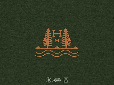 Haven Haus Alternative Logo brand design brand identity branding branding design camp hand drawn handdrawn identity design logo logo design mountain nature organic outdoor property retro river tree vintage visual identity