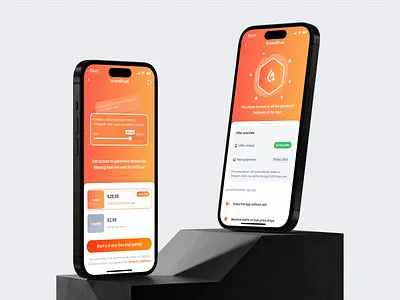 Subscription Screens. Mobile App for Tracking Fule Prices app app design apple design branding design fuel gas stations illustration ios mobile mobile app premium product design redesign saas startup subscription ui ux web design