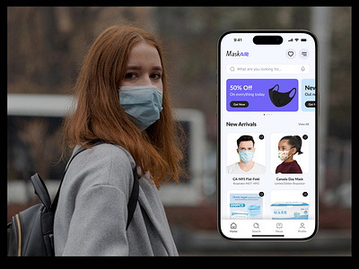 Virtual Mask Mobile App mobile app ui ui design ux