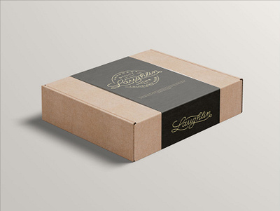 Laughlin Leather Co. Packaging Design badge box brand design brand identity branding branding design classic hand drawn identity design logo logo design minimal mockup packaging packaging design script type typography vintage visual identity