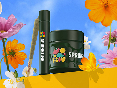 Springtime Marijuana Packaging Design brand identity design marijuana packaging