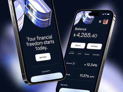 Banking App app bank banking crypto design finance ios minimal ui ux