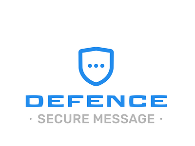 Defence Message Logo Design brand branding chat chatbox defence logo message message app secure security talk