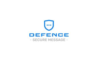 Defence Message Logo Design brand branding chat chatbox defence logo message message app secure security talk