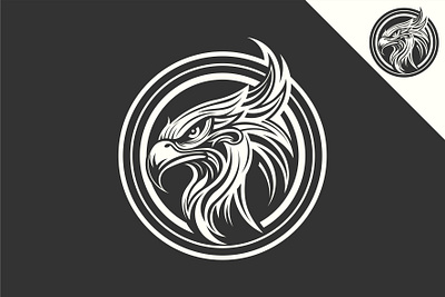 Circle Eagle Mascot animal badge bird circle de design eagle emblem graphic graphic design logo logocompany logodesigner mascot monogram vector