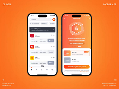 Mobile App for Tracking Fuel Prices app app design apple design before after branding compare prices design fuel gas stations illustration ios mobile app design nav product design redesign saas search subscription ui ux