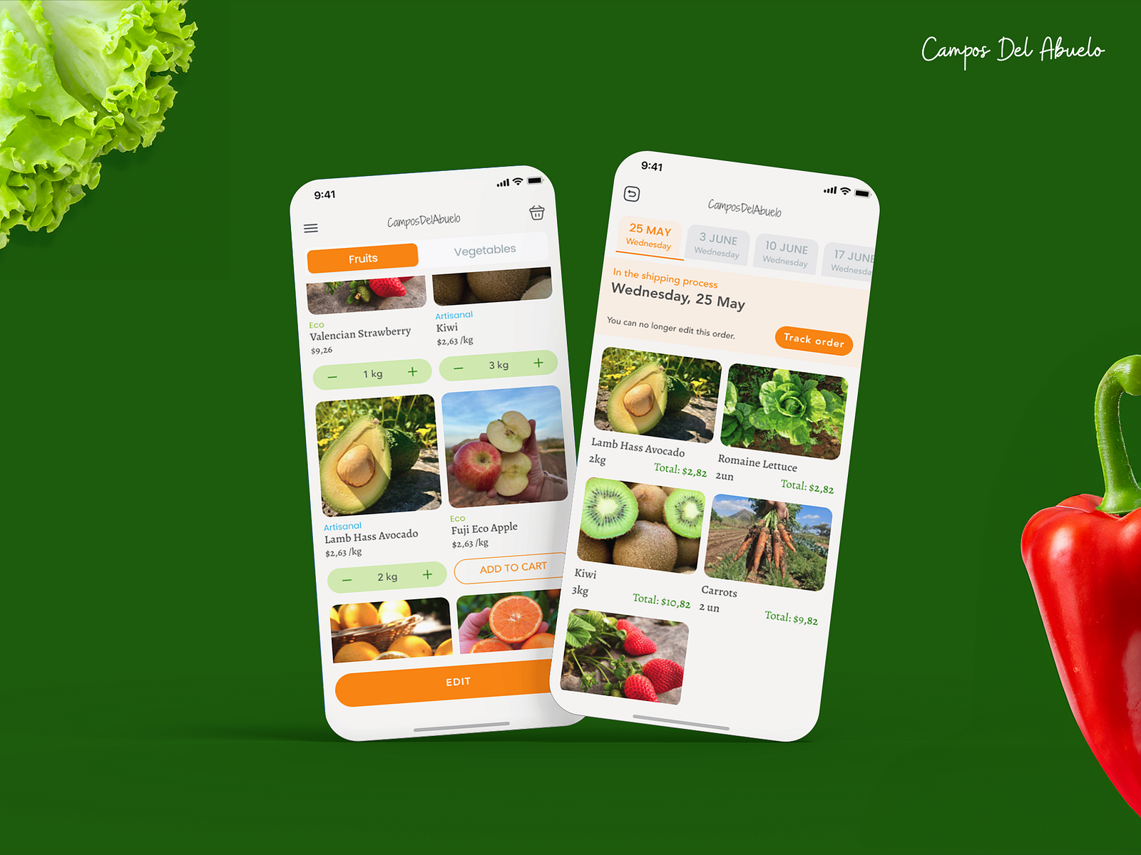 Fruit & Vegetables Delivery by Andra Florina Lung on Dribbble