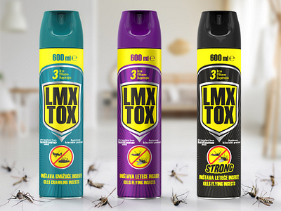 Spray bottle design - LMX TOX brand graphic design label packaging design spray packaging design