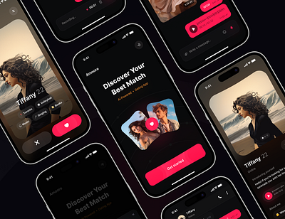 Amoore — dating app powered by AI ai chat dating mobile ui