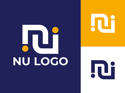 NU letter logo design design letter logo nu logo