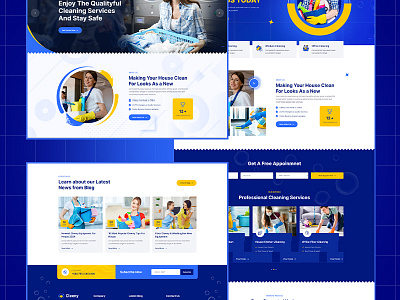 Cleaning Services & Repair Company React Tailwind Template cleaning cleaning company laundry repair service ui
