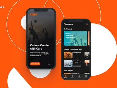 Hobbix Mobile App activity app booking events hobby mobile app ui design ux design