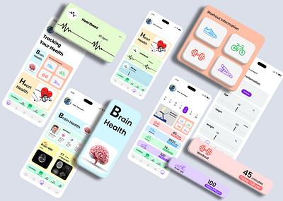 Medical/ Health Care App 3d 3d mobile 3d mockup ai brain brain health graphic design health ai health app health care heart health heartbeat logo medical information motion graphics ui ui design ux design