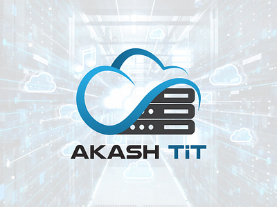 Akash TIT logo design cloud host logo cloud logo design