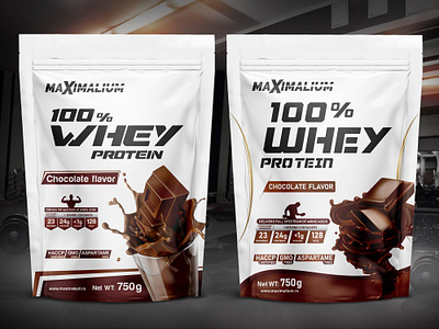 Packaging Doypack design - MaXimalium brand branding doypack doypack design graphic design label packging protein whey