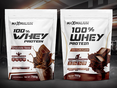 Packaging Doypack design - MaXimalium brand branding doypack doypack design graphic design label packging protein whey