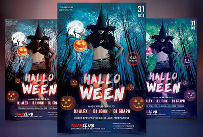 Halloween - PSD Flyer flyer halloween halloween flyer halloween party psd psd party flyer