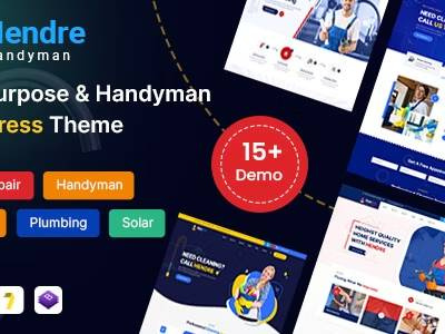 Hendre - Repaire, Plumbing & Handyman Services WordPress Theme renovation