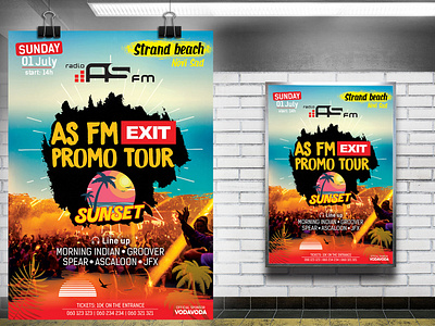 EXIT promo tour AS FM Radio - poster festival flyer graphic design magazine ad music music festival poster