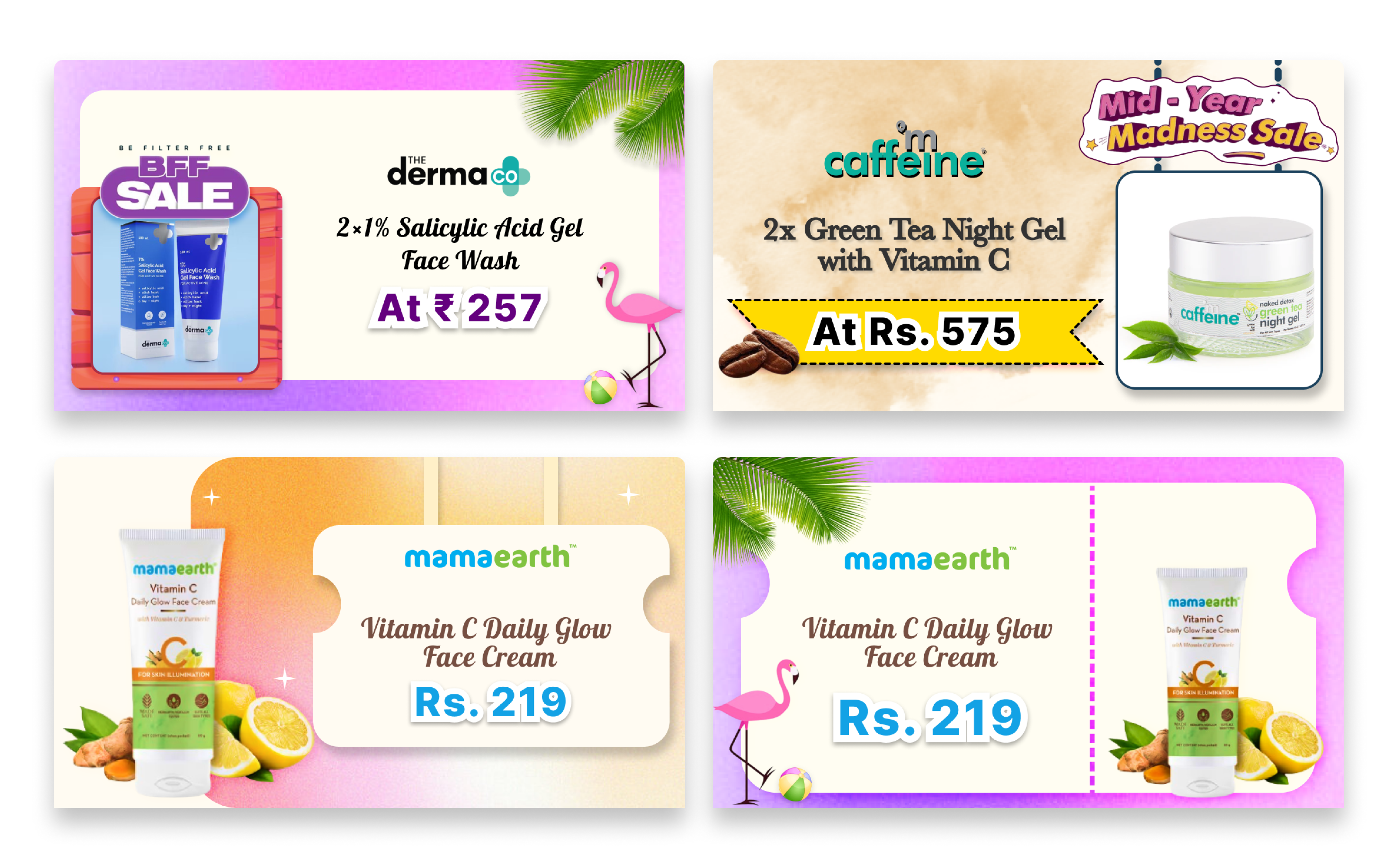 App Product Banners Creatives app banner app banners banner banners brand branding brands colorful creative creative banner creative banners dermaco design designer graphic graphic design inspiration mamaearth product banners visual design