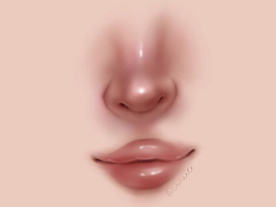 Digital Shading Study-Nose and Lips artist digital art illustration procreate