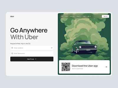 Uber Website Hero Redesign clean ui design homepage landing page minimal minimalism mockup redesign revamp taxi uber ui ui design ui ux uidesign ux web web design website website design