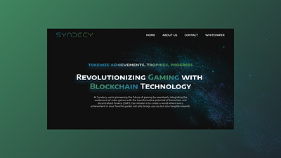 🎮🚀 Syndecy Website Design: Revolutionizing Gaming with Blockch ui