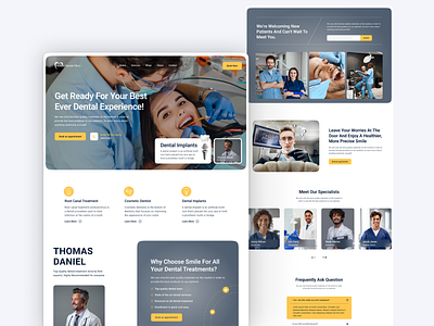 Landing Page | UI/UX for Sales Page | Dental Clinic branding ui