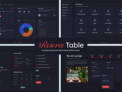 Reserve Table - Restaurant table booking Website and App app design booking dashboard design design graphic design logo logo design mobile app product design reservation system reserve table restaurant dashboard ui uiux website design