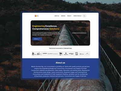 Corporate Landing page Design corporate energy services engineering landing page ui website design